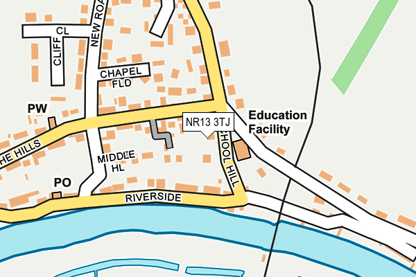 NR13 3TJ map - OS OpenMap – Local (Ordnance Survey)