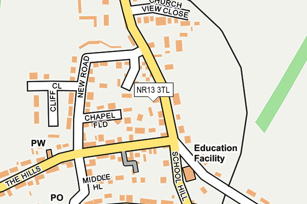 NR13 3TL map - OS OpenMap – Local (Ordnance Survey)