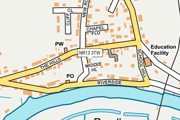 NR13 3TW map - OS OpenMap – Local (Ordnance Survey)