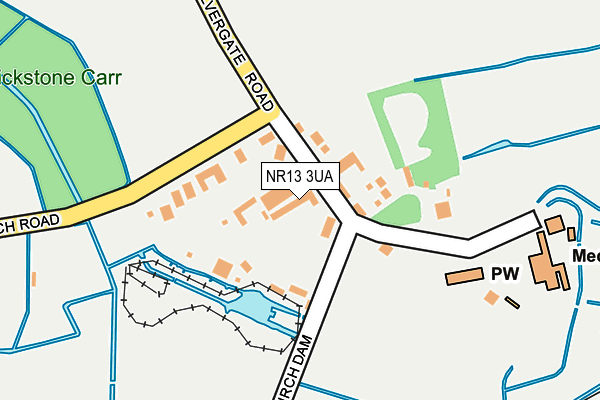 NR13 3UA map - OS OpenMap – Local (Ordnance Survey)