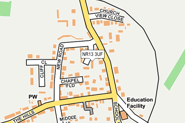 NR13 3UF map - OS OpenMap – Local (Ordnance Survey)