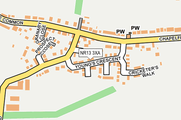 NR13 3XA map - OS OpenMap – Local (Ordnance Survey)