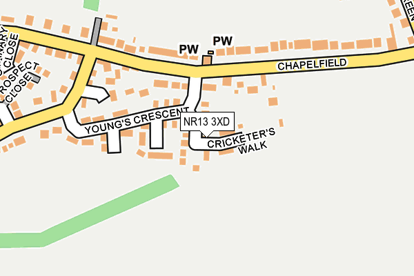 NR13 3XD map - OS OpenMap – Local (Ordnance Survey)