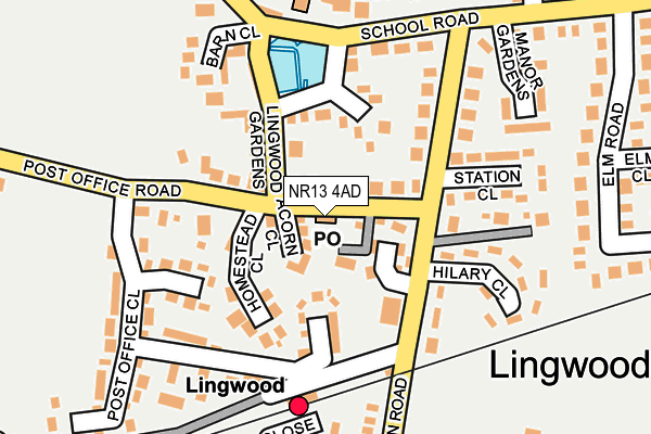 NR13 4AD map - OS OpenMap – Local (Ordnance Survey)