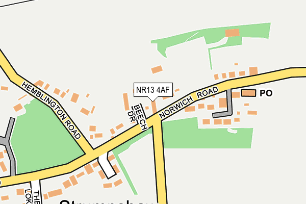 NR13 4AF map - OS OpenMap – Local (Ordnance Survey)