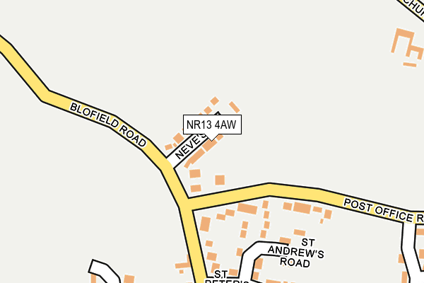 NR13 4AW map - OS OpenMap – Local (Ordnance Survey)