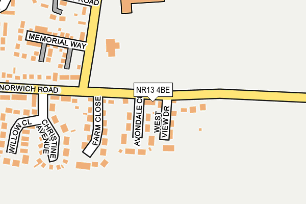 NR13 4BE map - OS OpenMap – Local (Ordnance Survey)