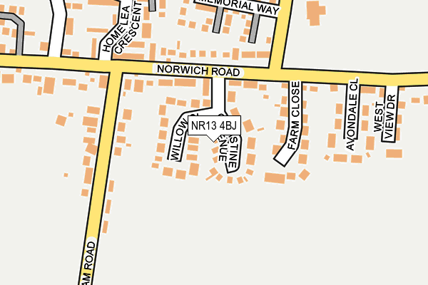 NR13 4BJ map - OS OpenMap – Local (Ordnance Survey)