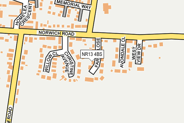 NR13 4BS map - OS OpenMap – Local (Ordnance Survey)