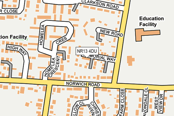 NR13 4DU map - OS OpenMap – Local (Ordnance Survey)