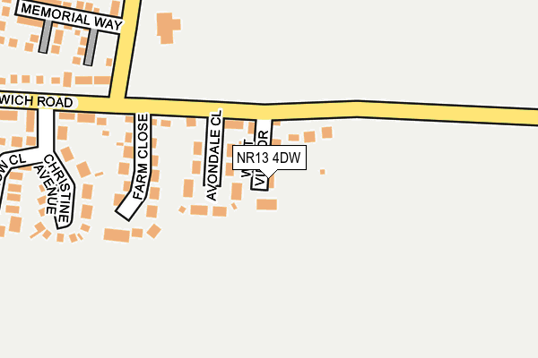 NR13 4DW map - OS OpenMap – Local (Ordnance Survey)