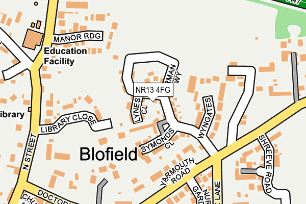 NR13 4FG map - OS OpenMap – Local (Ordnance Survey)