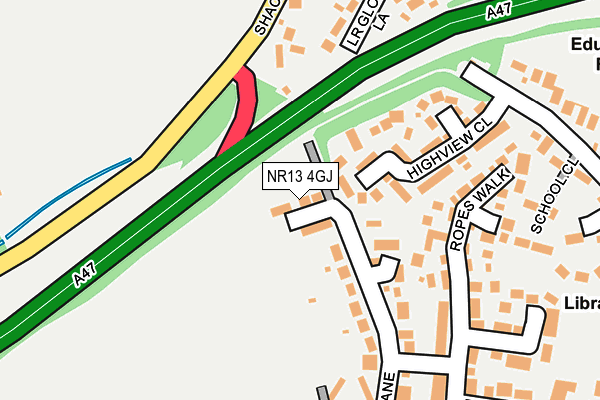 NR13 4GJ map - OS OpenMap – Local (Ordnance Survey)