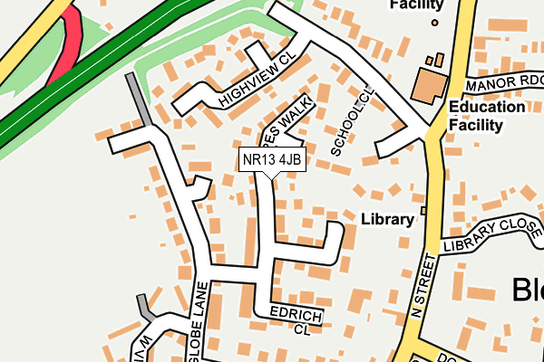 NR13 4JB map - OS OpenMap – Local (Ordnance Survey)