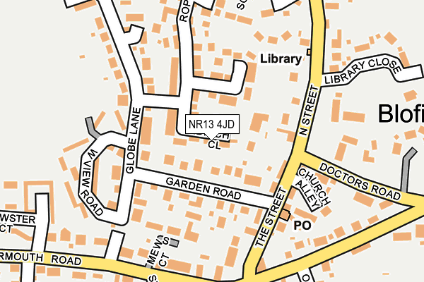NR13 4JD map - OS OpenMap – Local (Ordnance Survey)