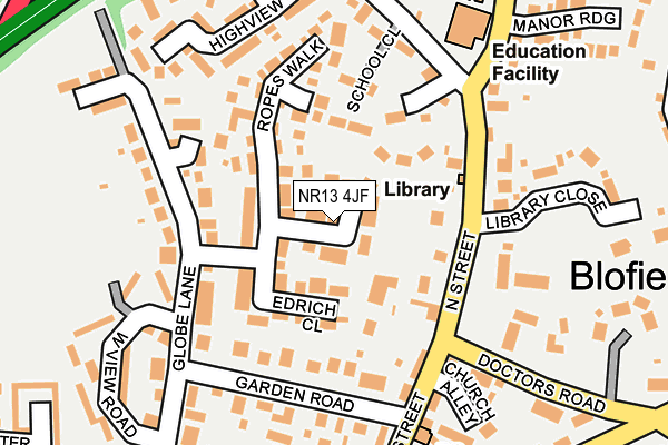 NR13 4JF map - OS OpenMap – Local (Ordnance Survey)
