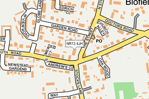 NR13 4JH map - OS OpenMap – Local (Ordnance Survey)