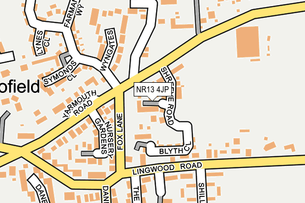 NR13 4JP map - OS OpenMap – Local (Ordnance Survey)