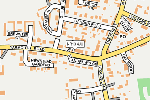 NR13 4JU map - OS OpenMap – Local (Ordnance Survey)