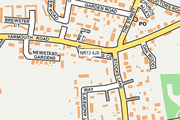 NR13 4JX map - OS OpenMap – Local (Ordnance Survey)