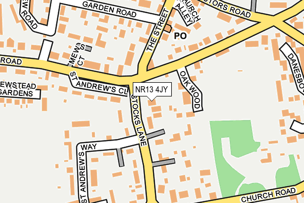 NR13 4JY map - OS OpenMap – Local (Ordnance Survey)