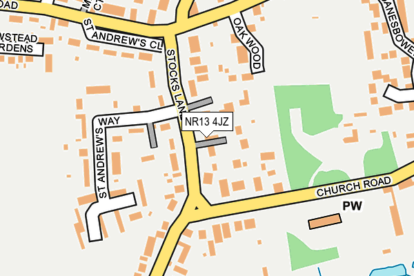 NR13 4JZ map - OS OpenMap – Local (Ordnance Survey)