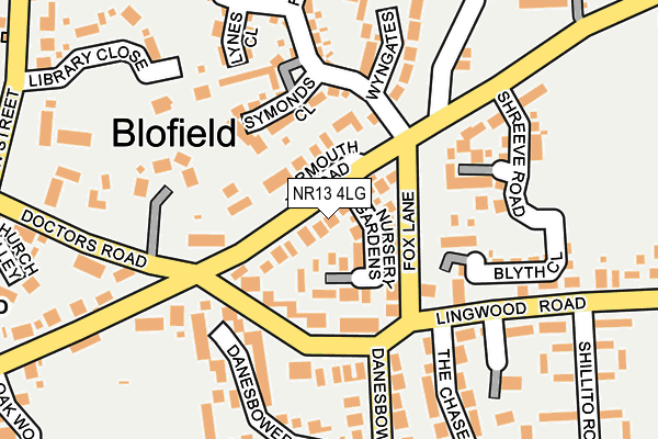 NR13 4LG map - OS OpenMap – Local (Ordnance Survey)