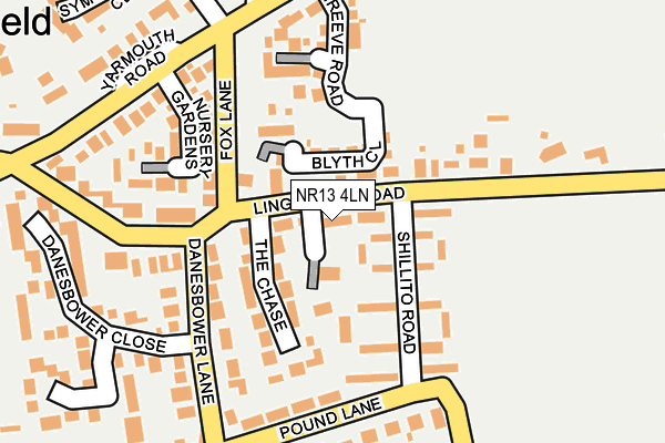 NR13 4LN map - OS OpenMap – Local (Ordnance Survey)