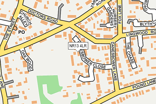 NR13 4LR map - OS OpenMap – Local (Ordnance Survey)