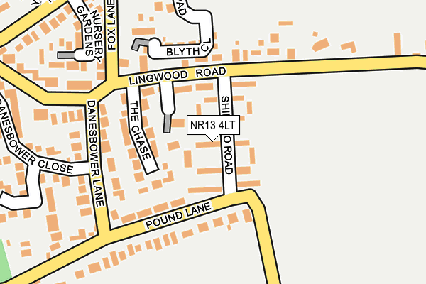 NR13 4LT map - OS OpenMap – Local (Ordnance Survey)