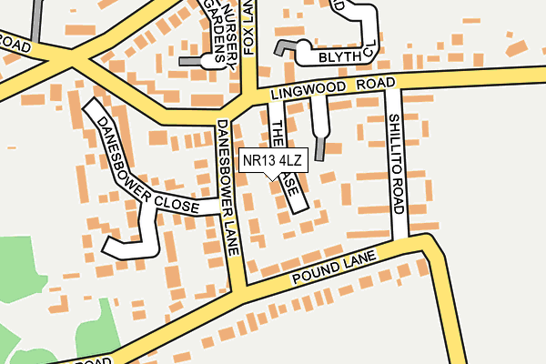 NR13 4LZ map - OS OpenMap – Local (Ordnance Survey)