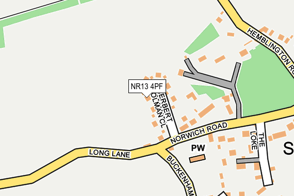 NR13 4PF map - OS OpenMap – Local (Ordnance Survey)