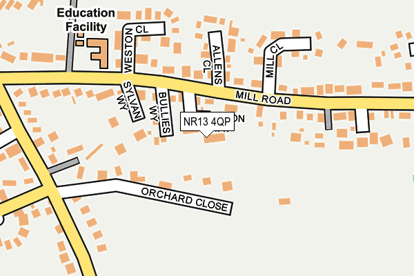 NR13 4QP map - OS OpenMap – Local (Ordnance Survey)