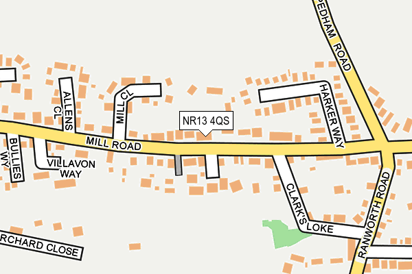NR13 4QS map - OS OpenMap – Local (Ordnance Survey)