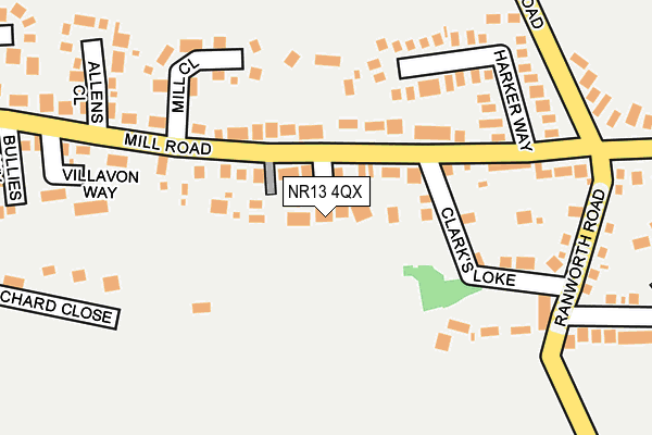 NR13 4QX map - OS OpenMap – Local (Ordnance Survey)