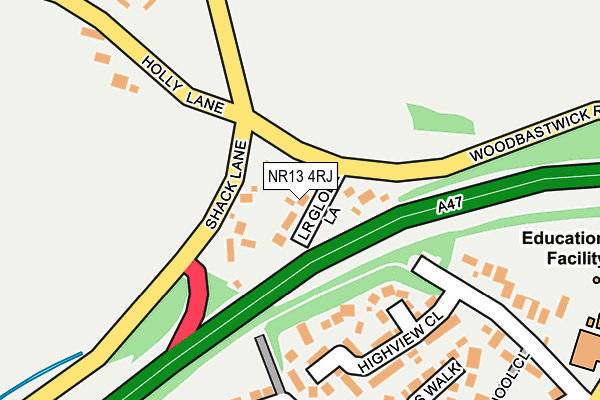 NR13 4RJ map - OS OpenMap – Local (Ordnance Survey)