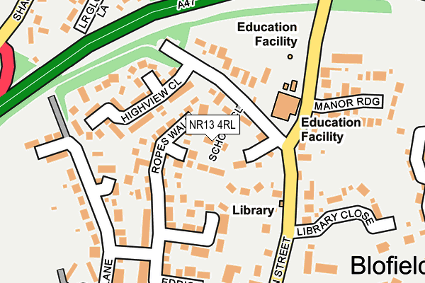 NR13 4RL map - OS OpenMap – Local (Ordnance Survey)