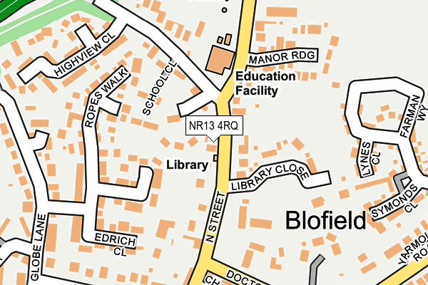 NR13 4RQ map - OS OpenMap – Local (Ordnance Survey)