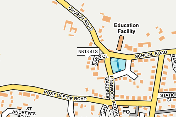 NR13 4TS map - OS OpenMap – Local (Ordnance Survey)