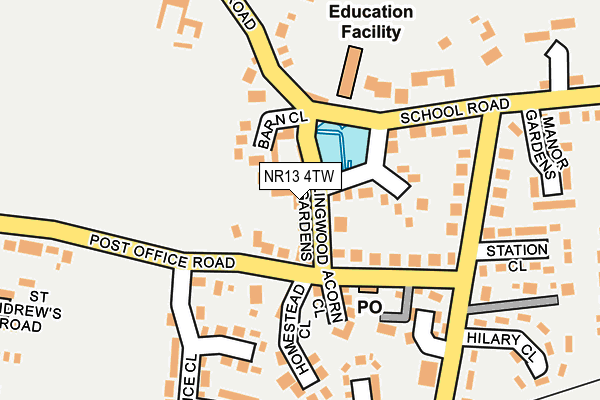 NR13 4TW map - OS OpenMap – Local (Ordnance Survey)