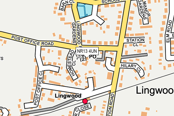 NR13 4UN map - OS OpenMap – Local (Ordnance Survey)