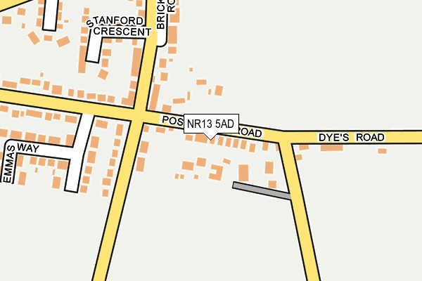 NR13 5AD map - OS OpenMap – Local (Ordnance Survey)