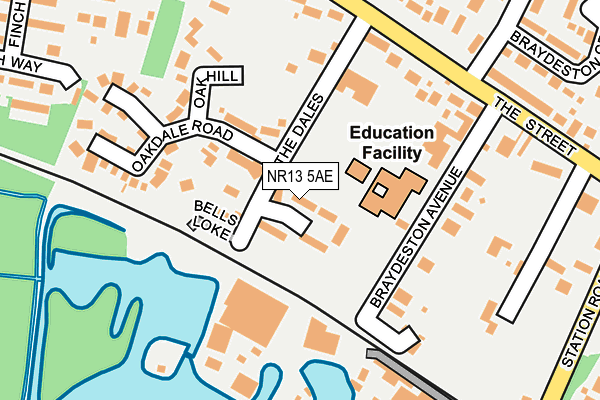 NR13 5AE map - OS OpenMap – Local (Ordnance Survey)
