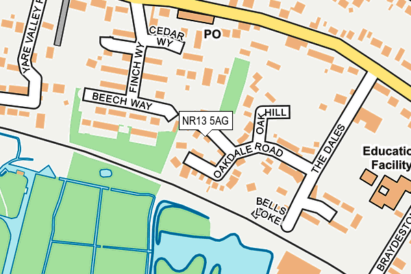 NR13 5AG map - OS OpenMap – Local (Ordnance Survey)