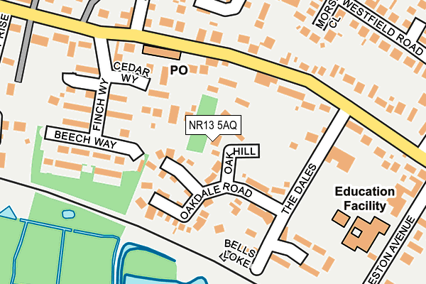 NR13 5AQ map - OS OpenMap – Local (Ordnance Survey)