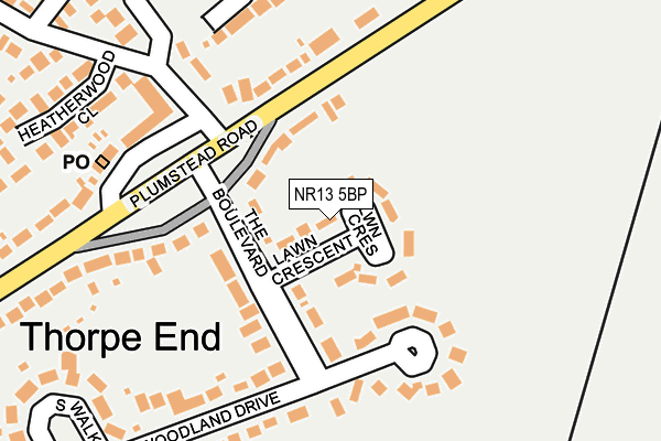 Map of EXBRIND LIMITED at local scale