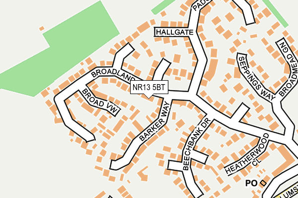 NR13 5BT map - OS OpenMap – Local (Ordnance Survey)
