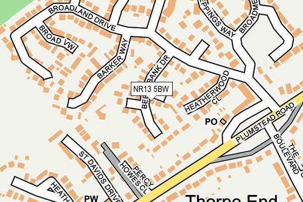 NR13 5BW map - OS OpenMap – Local (Ordnance Survey)