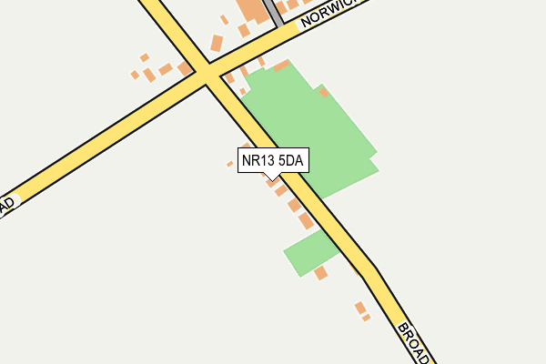 NR13 5DA map - OS OpenMap – Local (Ordnance Survey)