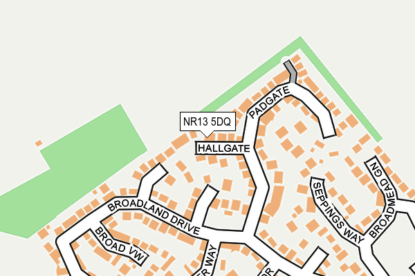 NR13 5DQ map - OS OpenMap – Local (Ordnance Survey)